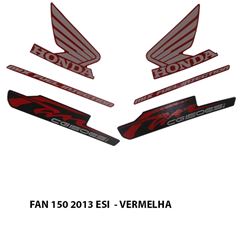 ADESIVO FAN 150 ESI 2013 VERMELHO
