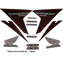 ADESIVO TITAN 150 ESD/EX 2014 PRETO