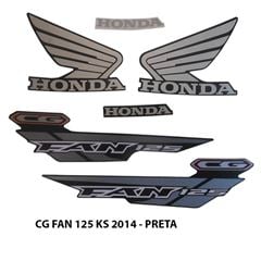 ADESIVO FAN 125 KS 2014 PRETO