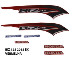 ADESIVO BIZ 125 EX 2015 VERMELHO