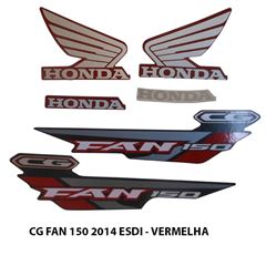 ADESIVO FAN 150 ESDI 2014 VERMELHO