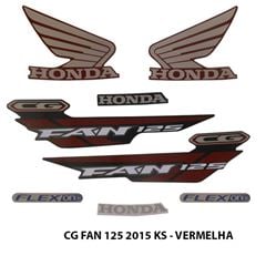 ADESIVO FAN 125 KS 2015 VERMELHO