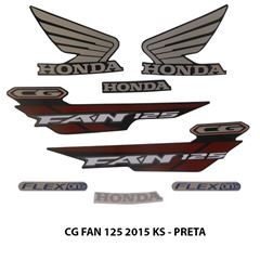 ADESIVO FAN 125 KS 2015 PRETO