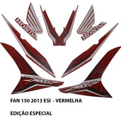 ADESIVO FAN 150 ED 2013 VERMELHO
