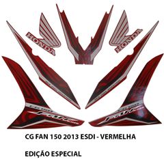 ADESIVO FAN 150 ESDI 2013 VERMELHO