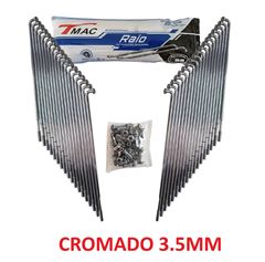 RAIO TRASEIRO CROMADO 3.5MM BROS 125/150 - TAMBOR