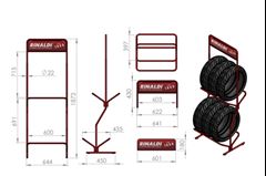 EXPOSITOR PARA PNEU RINALDI CURVO