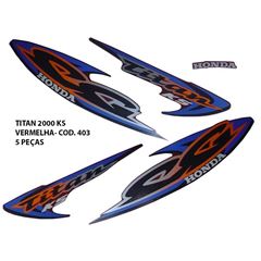 ADESIVO TITAN 125 2000 KS - VERMELHO