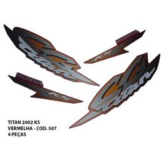 ADESIVO TITAN 125 2002 KS - VERMELHO