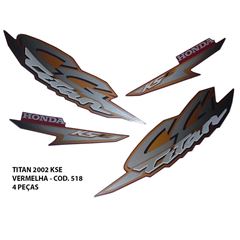 ADESIVO TITAN 125 KSE 2002 - VERMELHO