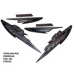 ADESIVO TITAN 125 KSE 2004 - VERMELHO