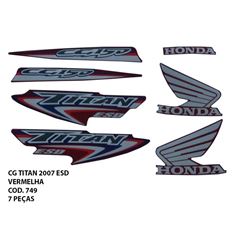 ADESIVO TITAN 150 ESD 2007 - VERMELHO