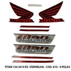 ADESIVO TITAN 150 KS 2010 - VERMELHO