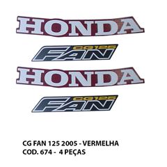 ADESIVO FAN 125 2005 - VERMELHO