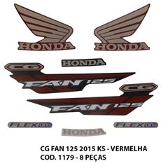 ADESIVO FAN 125 2015 KS - VERMELHO