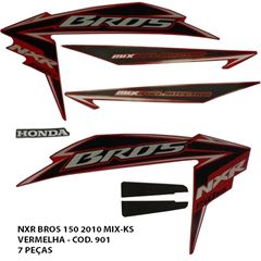 ADESIVO BROS 150 2010 MIX KS - VERMELHO