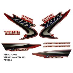 ADESIVO YBR 125 2002 - VERMELHO