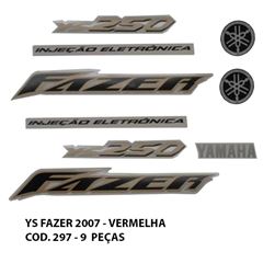 ADESIVO FAZER 250 2007 - VERMELHO / AZUL