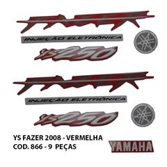 ADESIVO FAZER 250 2008 - VERMELHO