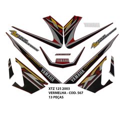 ADESIVO XTZ 125 2003 - VERMELHO
