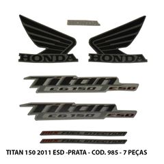 ADESIVO TITAN 150 ESD 2011 - PRATA