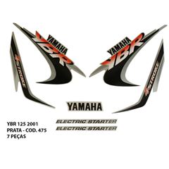 ADESIVO YBR 125 2001 - PRATA