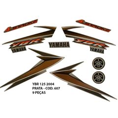 ADESIVO YBR 125 2004 - PRATA