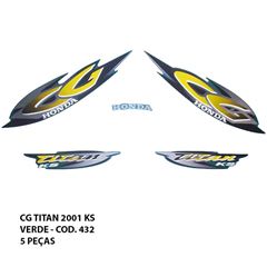 ADESIVO TITAN 125 ES 2001 - VERDE