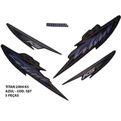 ADESIVO TITAN 125 KS 2004 - AZUL