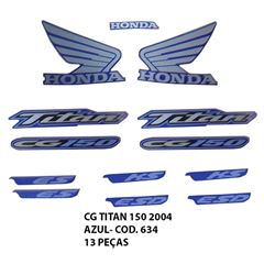 ADESIVO TITAN 150 2004 - AZUL