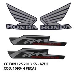 ADESIVO FAN 125 KS 2013 - AZUL