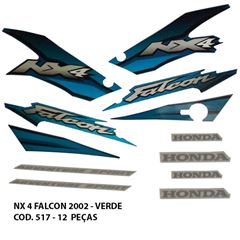 ADESIVO NX 400 FALCON 2002 - VERDE METAL.