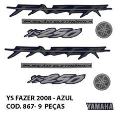 ADESIVO FAZER 250 2008 - AZUL