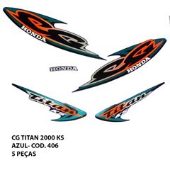 ADESIVO TITAN 125 2000 KS - AZUL