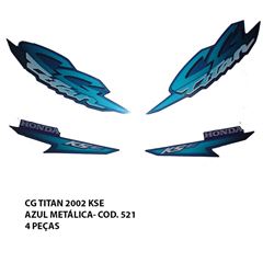 ADESIVO TITAN 125 KSE 2002 - AZUL METAL.