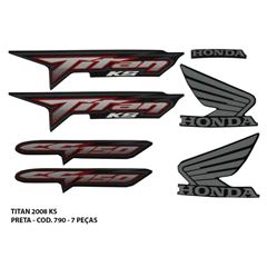 ADESIVO TITAN 150 2008 KS - PRETO