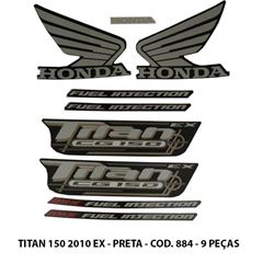 ADESIVO TITAN 150 EX 2010 - PRETO