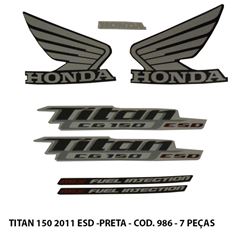 ADESIVO TITAN 150 ESD 2011 - PRETO