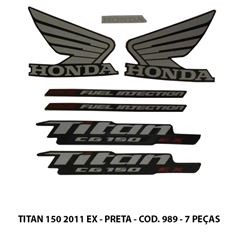 ADESIVO TITAN 150 EX 2011 - PRETO