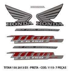 ADESIVO TITAN 150 EX 2013 - PRETO