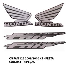 ADESIVO FAN 125 2009>2010 KS - PRETO