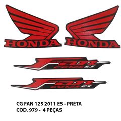 ADESIVO FAN 125 ES 2011 - PRETO