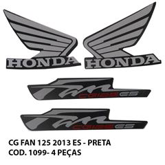 ADESIVO FAN 125 ES 2013 - PRETO