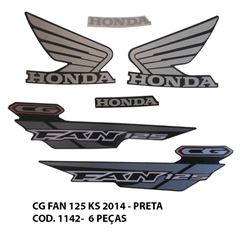 ADESIVO FAN 125 KS 2014 - PRETO
