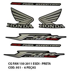ADESIVO FAN 150 ESDI 2011 - PRETO