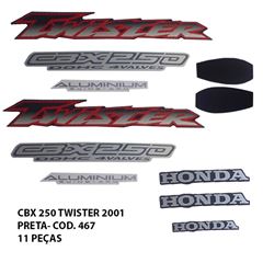 ADESIVO TWISTER 250 2001/2002 - PRETO