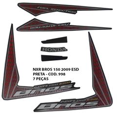 ADESIVO BROS 150 2009 ESD - PRETO