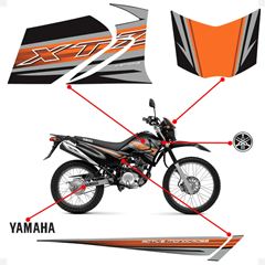 ADESIVO XTZ 125 XE 2014/2015/2016 - PRETO