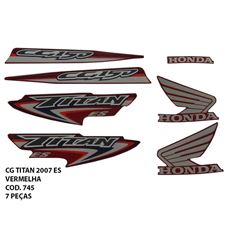 ADESIVO TITAN 150 ES 2007 - VERMELHO