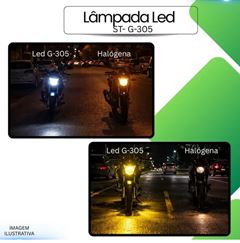 LAMPADA FAROL LED H4 15W 12V 6500K BRANCA/AMARELA